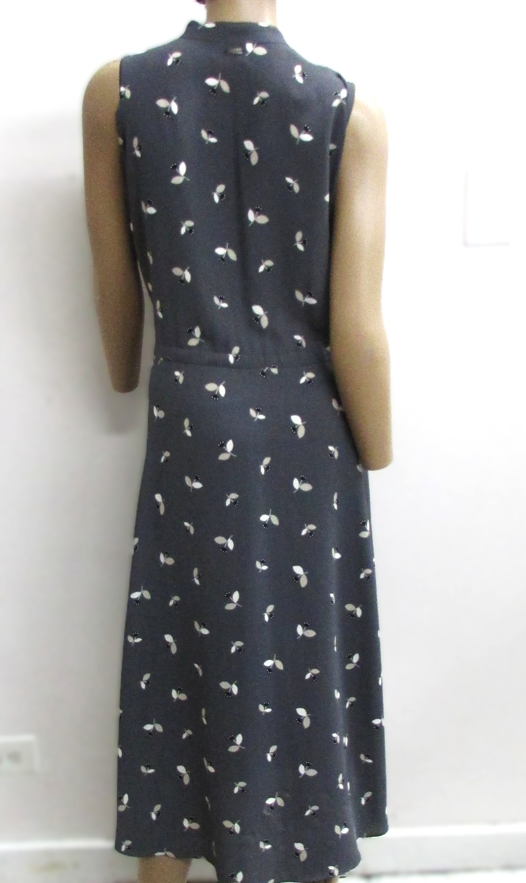 Anne Klein Vintage Gray Dress w Floral Print Size 1X - Image 2
