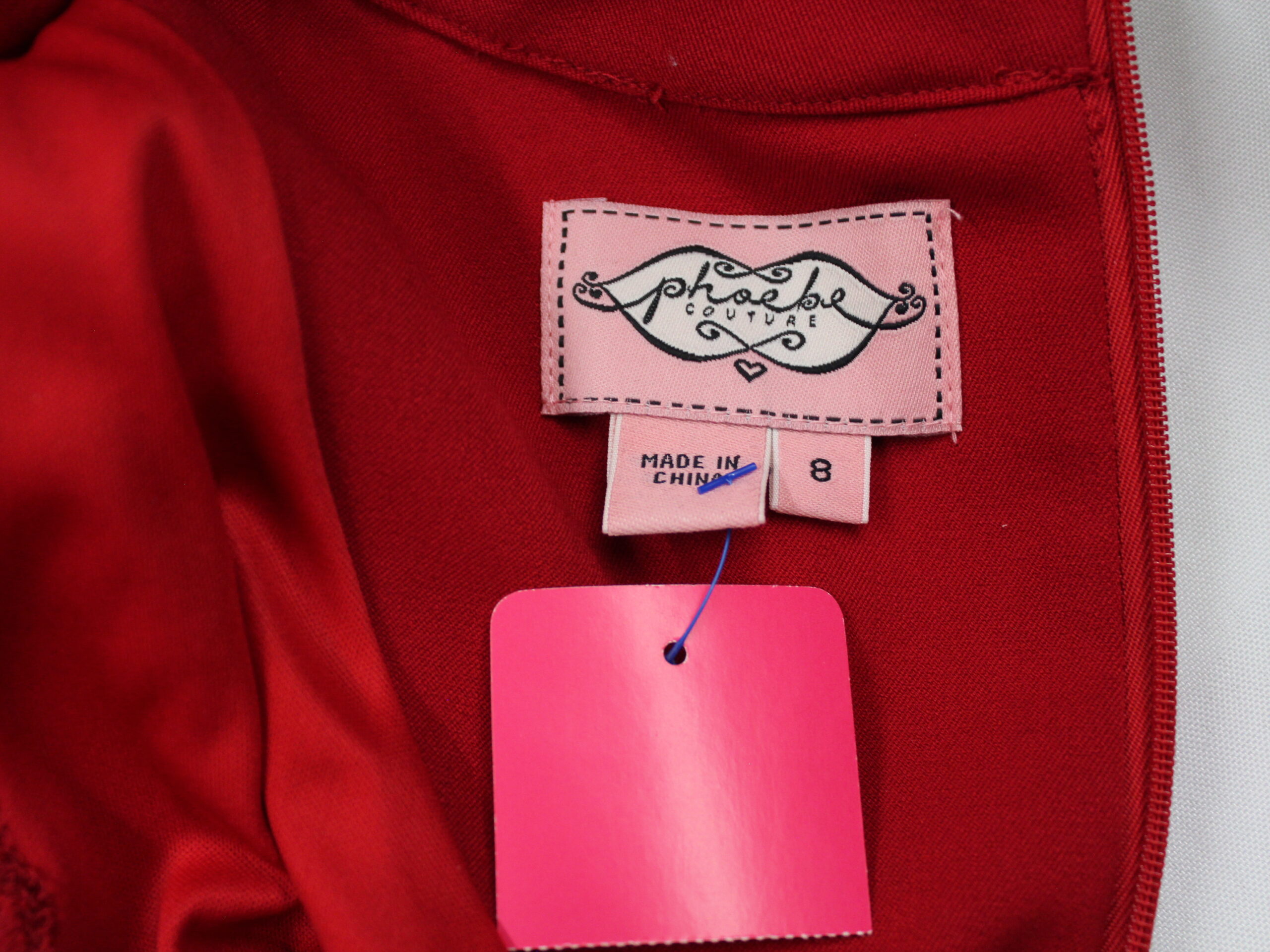 Phoebe Couture Vintage Sleeveless Red Dress Size 8 - Image 4