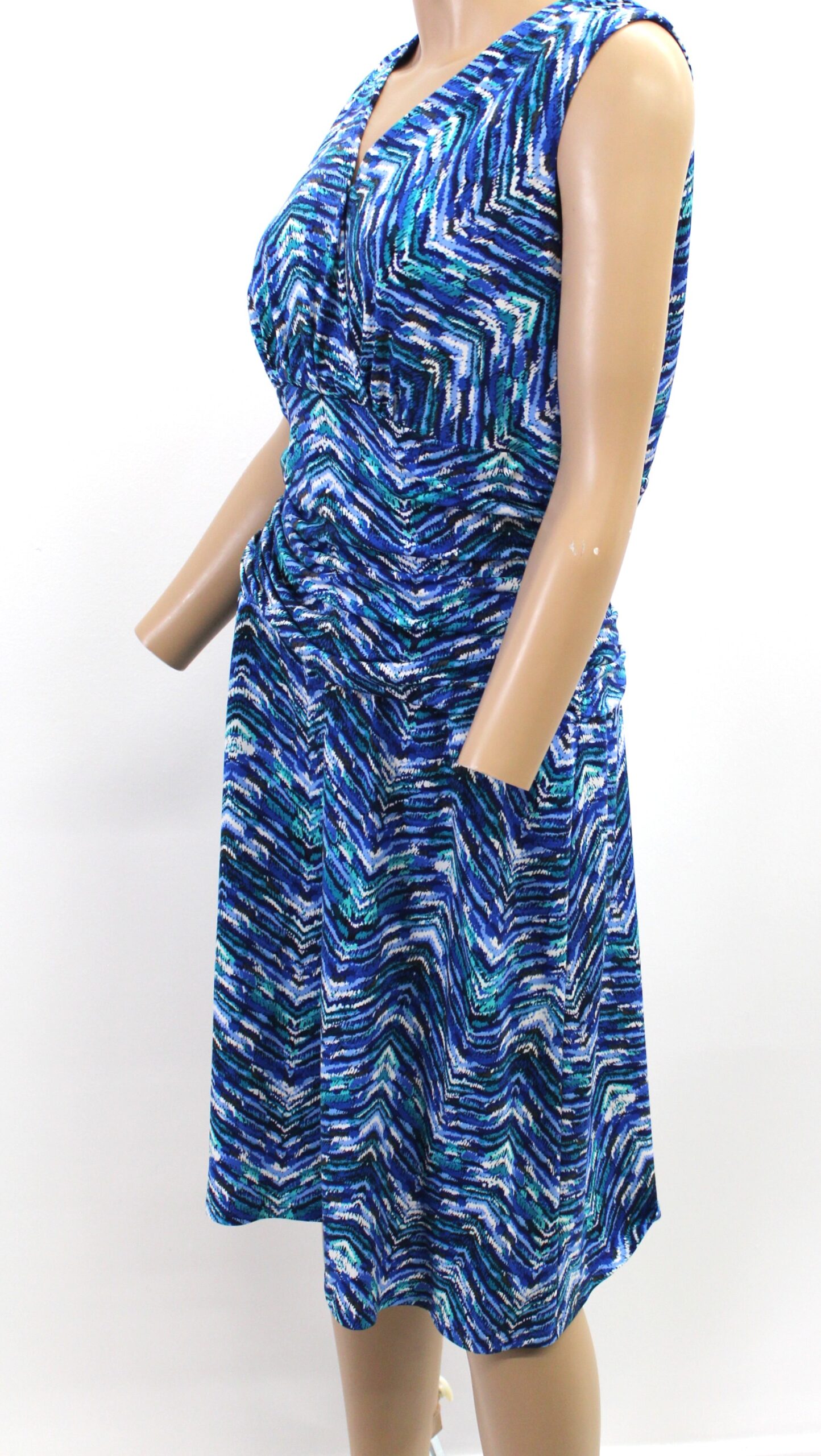 Nie West Multi Color Blouson Sleeveless Dress Size 10 - Image 2
