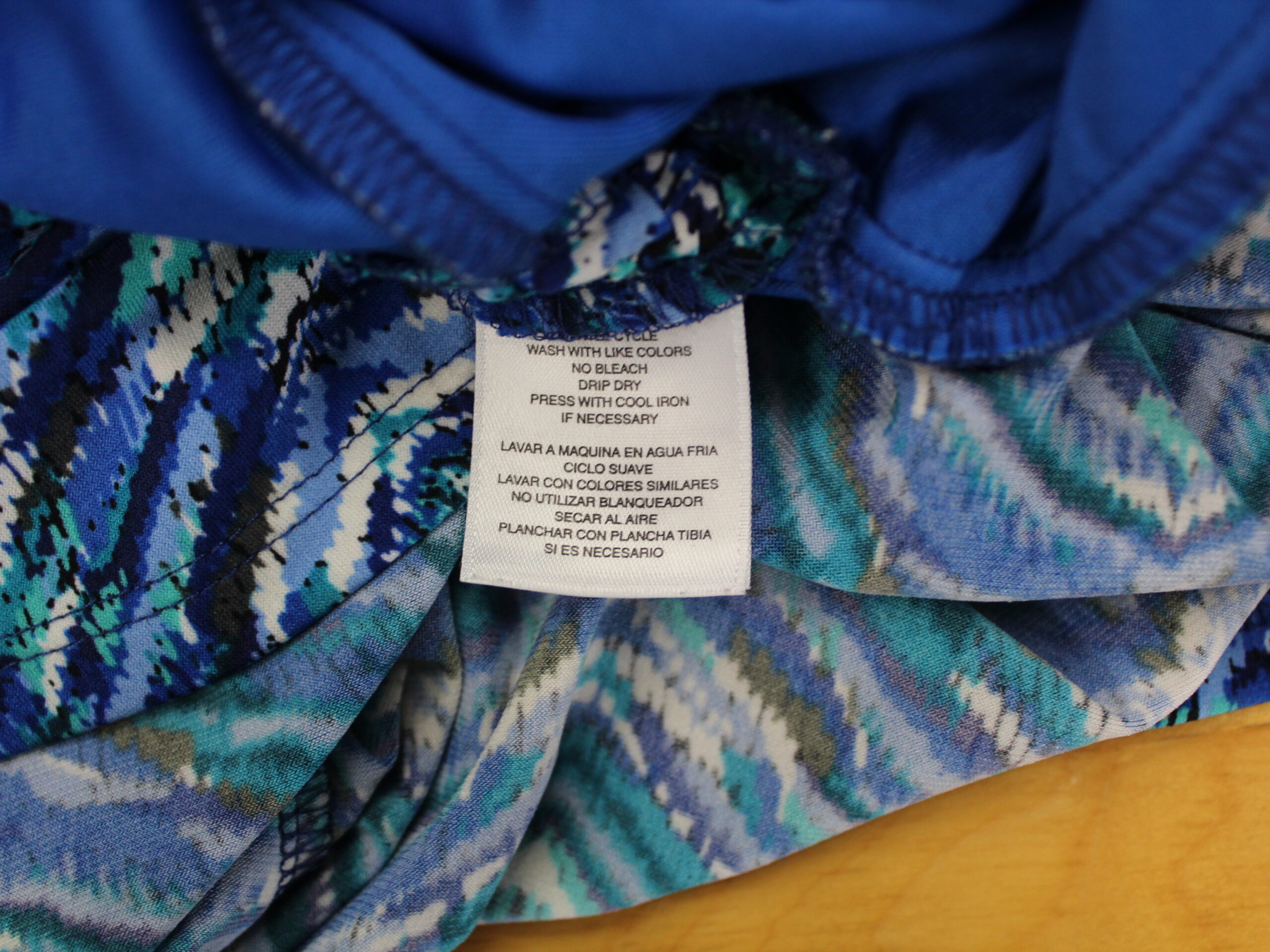 Nie West Multi Color Blouson Sleeveless Dress Size 10 - Image 3