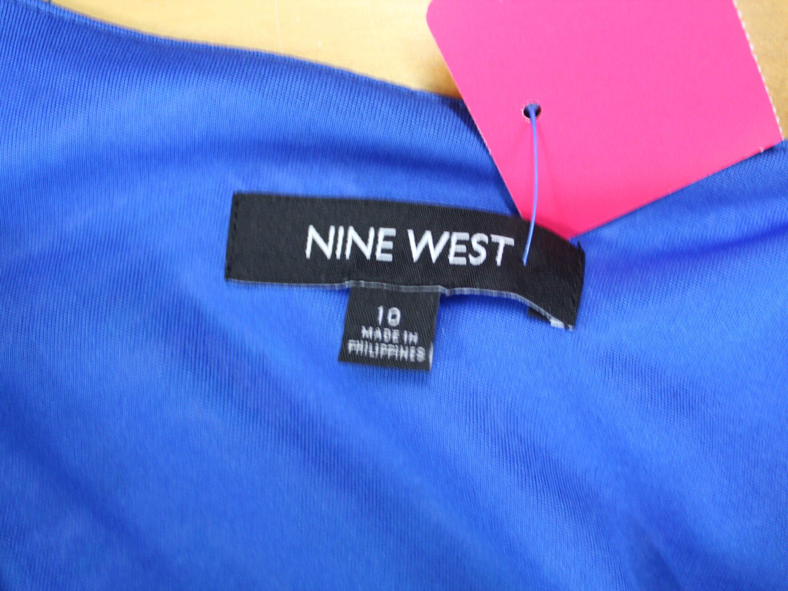 Nie West Multi Color Blouson Sleeveless Dress Size 10 - Image 4