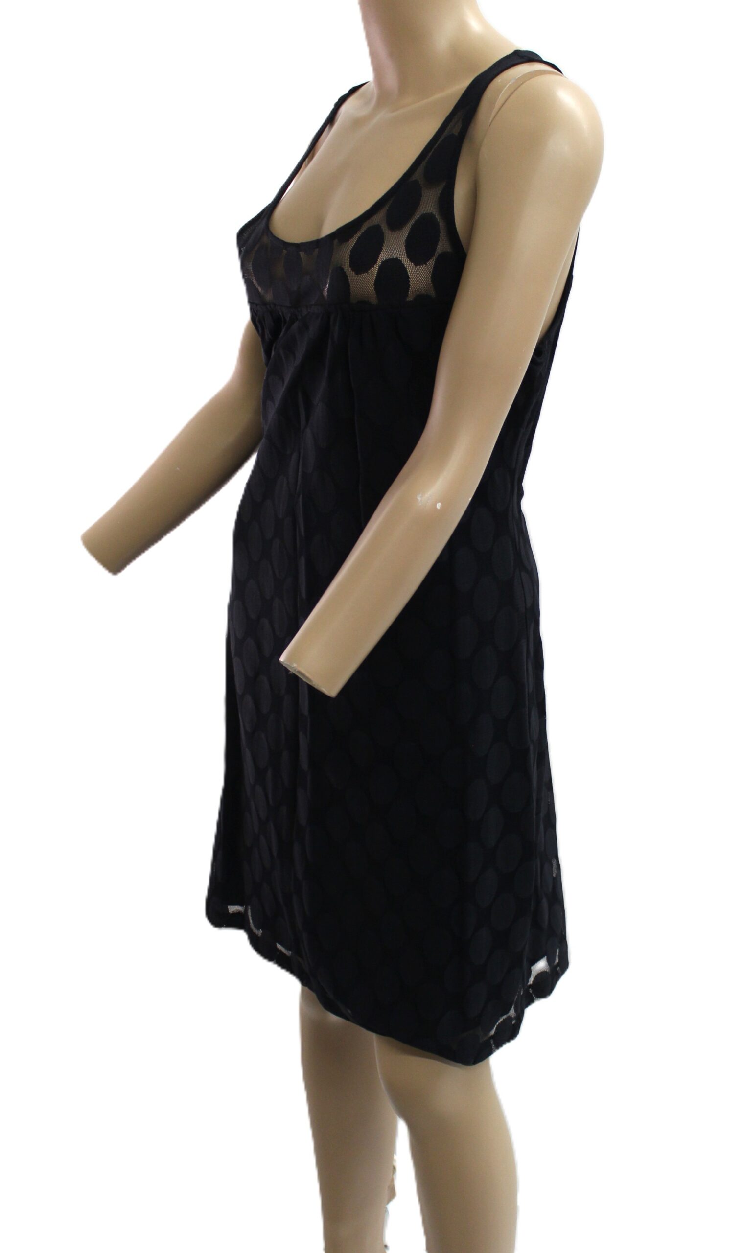 International Concepts Vintage Black Sheer Dress w Liner Size L - Image 2