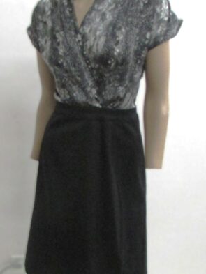 Anni Kurn Vintage Sleeveless Dress w Snake Print Top Size 8