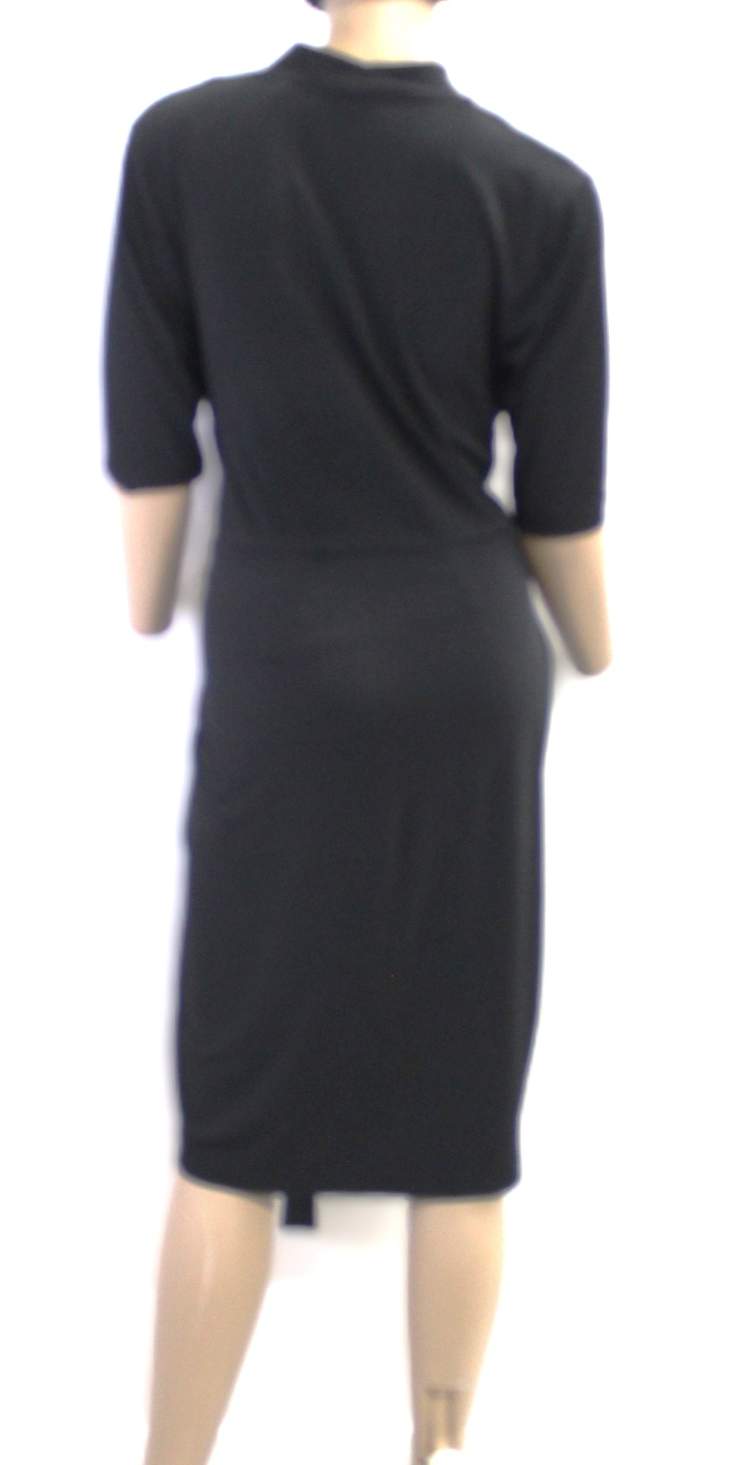 T Tahari Vintage Black V-Neck Dress with Short Sleeves Size S - Image 3