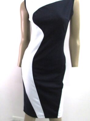 Cardiya Vintage Sleeveless Black & White Dress Size L