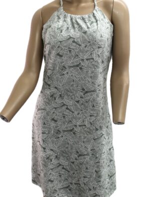 Eddie Bauer Vintage Spaghetti Strap Green & White Dress Size S