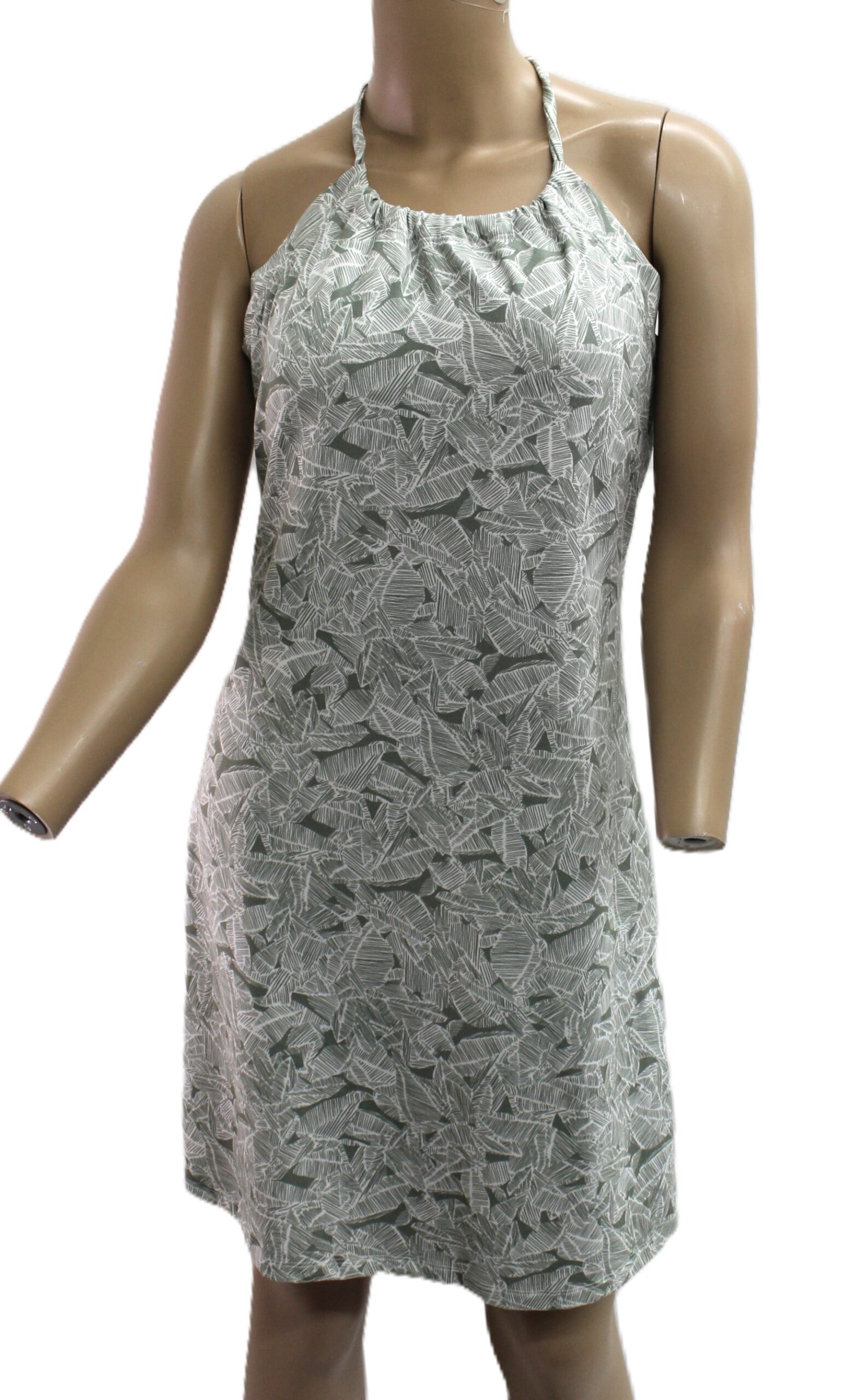 Eddie Bauer Vintage Spaghetti Strap Green & White Dress Size S
