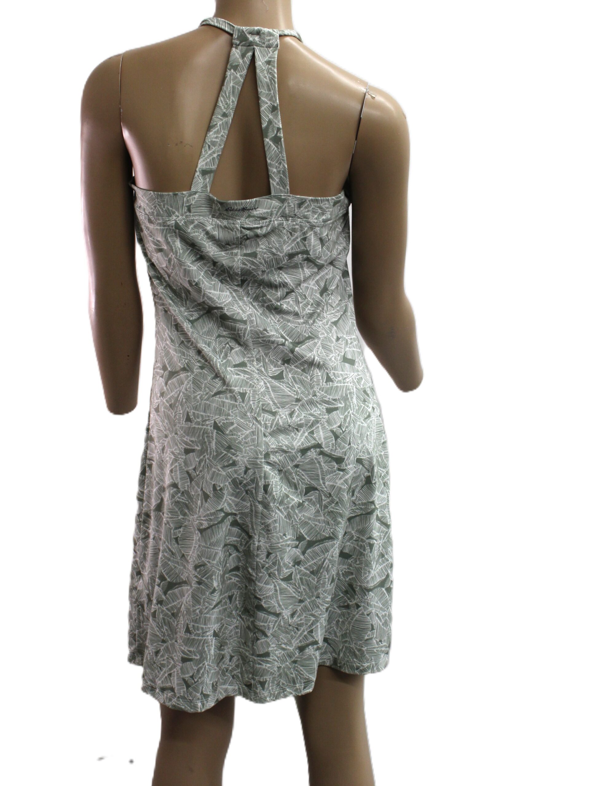 Eddie Bauer Vintage Spaghetti Strap Green & White Dress Size S - Image 3