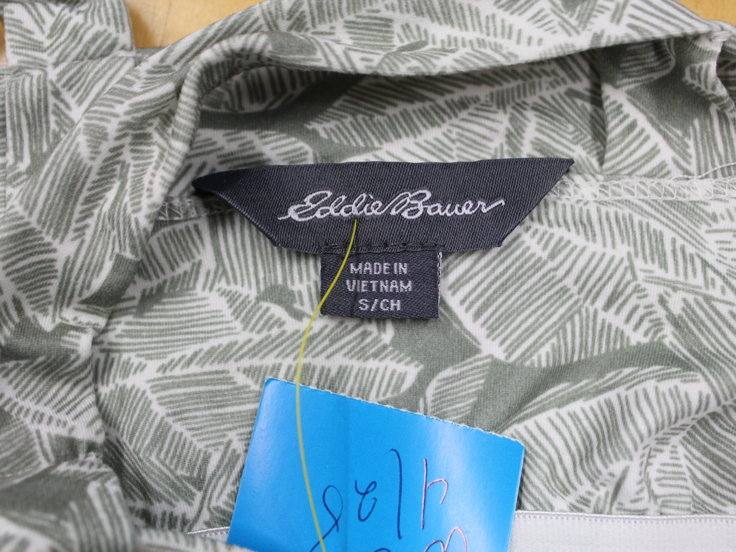 Eddie Bauer Vintage Spaghetti Strap Green & White Dress Size S - Image 4