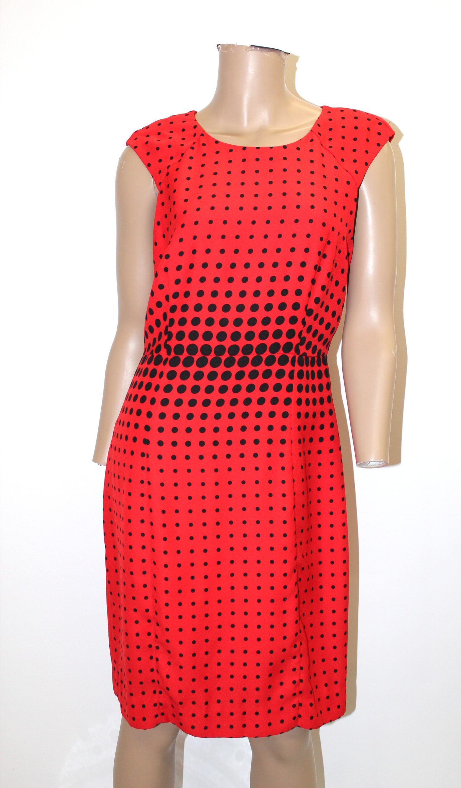 J Crew Red and Black Poka Dot Dress Size 6