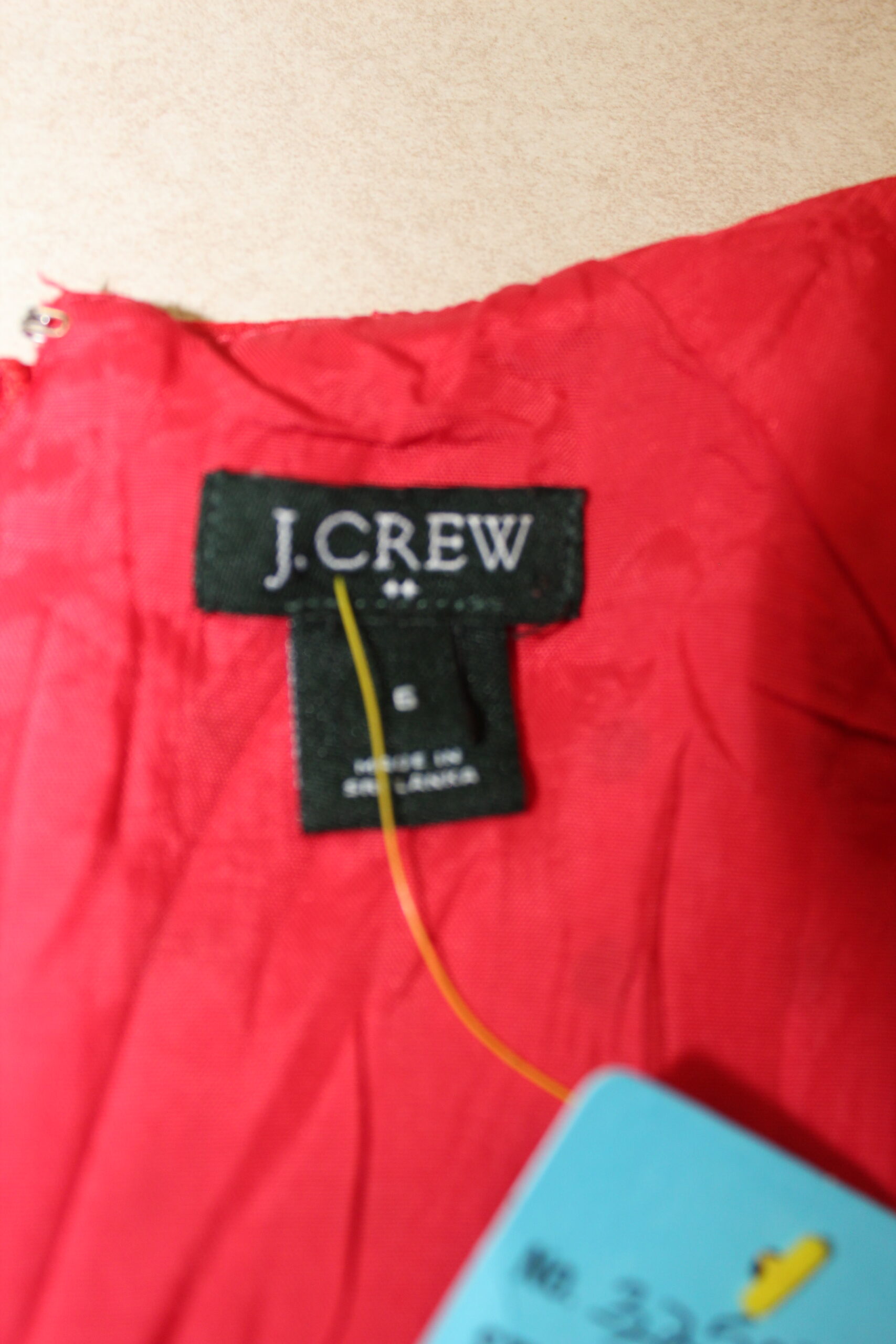 J Crew Red and Black Poka Dot Dress Size 6 - Image 4