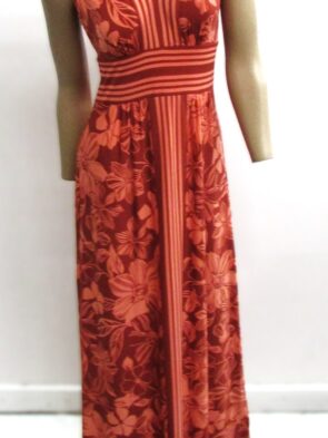 Wisp Petites Vintage Red Dress w Floral Print Size 4P