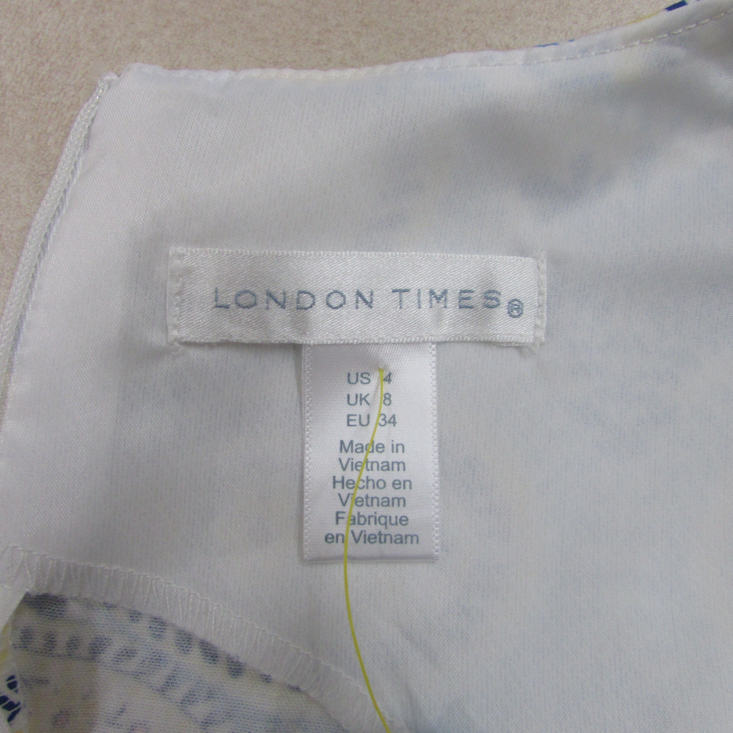 London Times Vintage Summer Dress Size 4 - Image 3