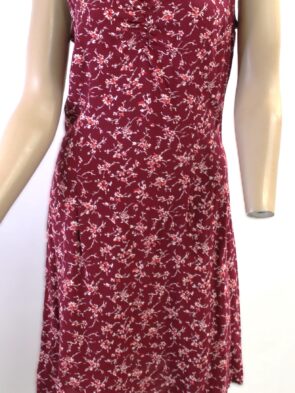 Eddie Bauer Vintage Red Floral Sleeveless Dress Size 10