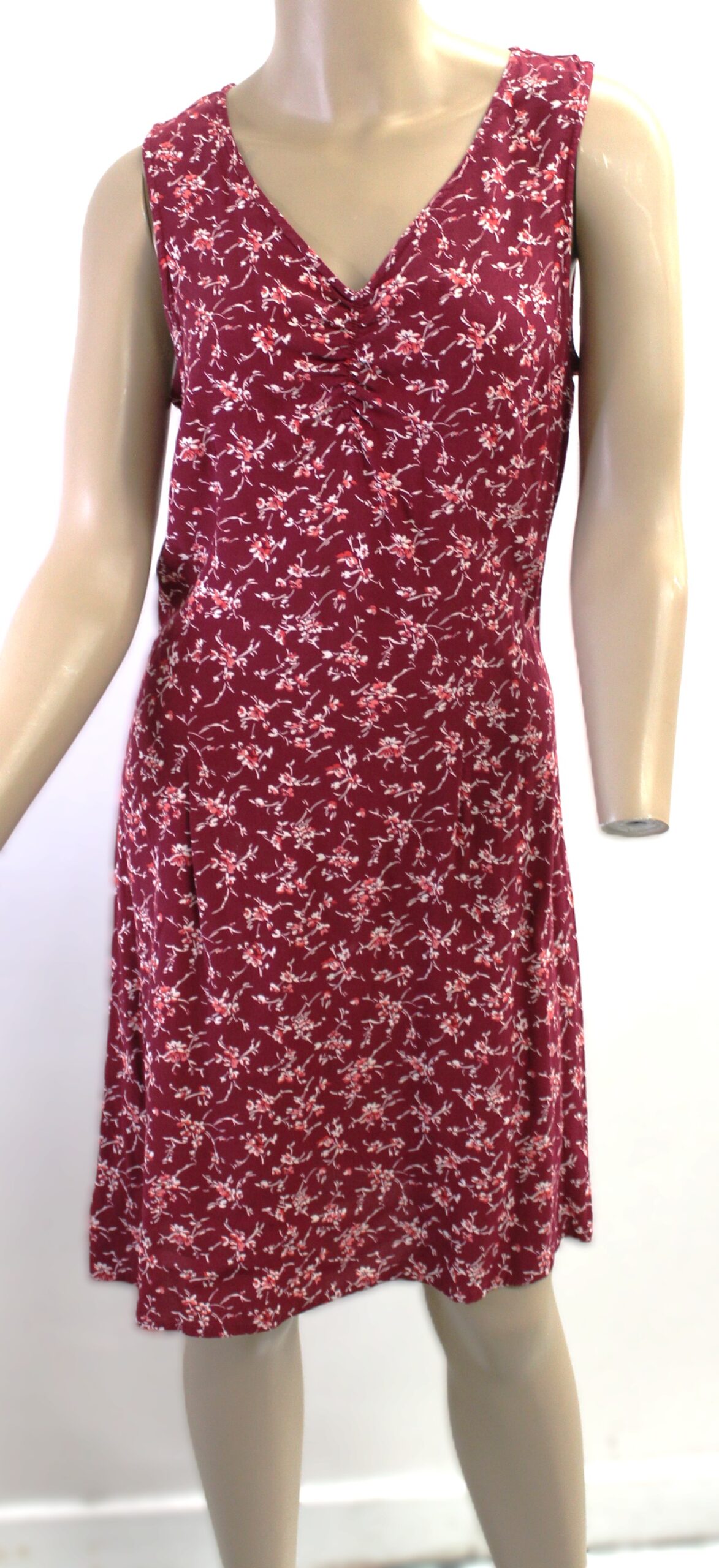 Eddie Bauer Vintage Red Floral Sleeveless Dress Size 10