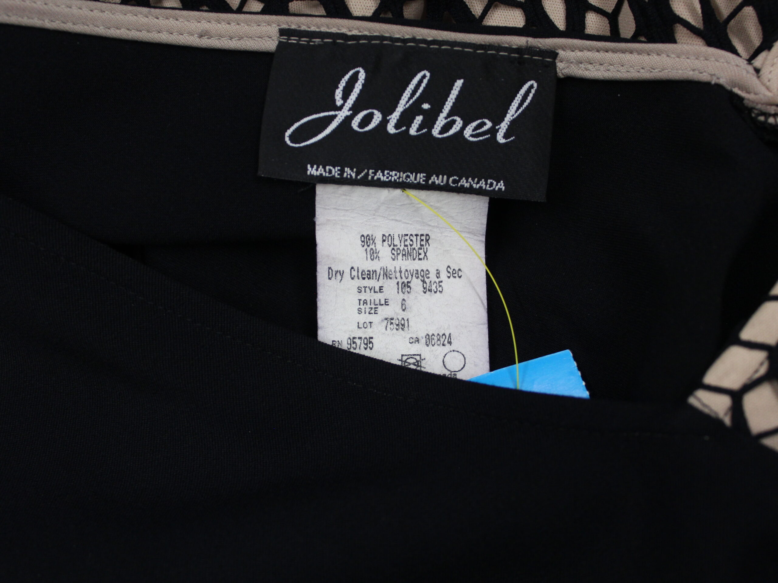 Jolibel Vintage Black Sleeveless Dress Size 6 - Image 4