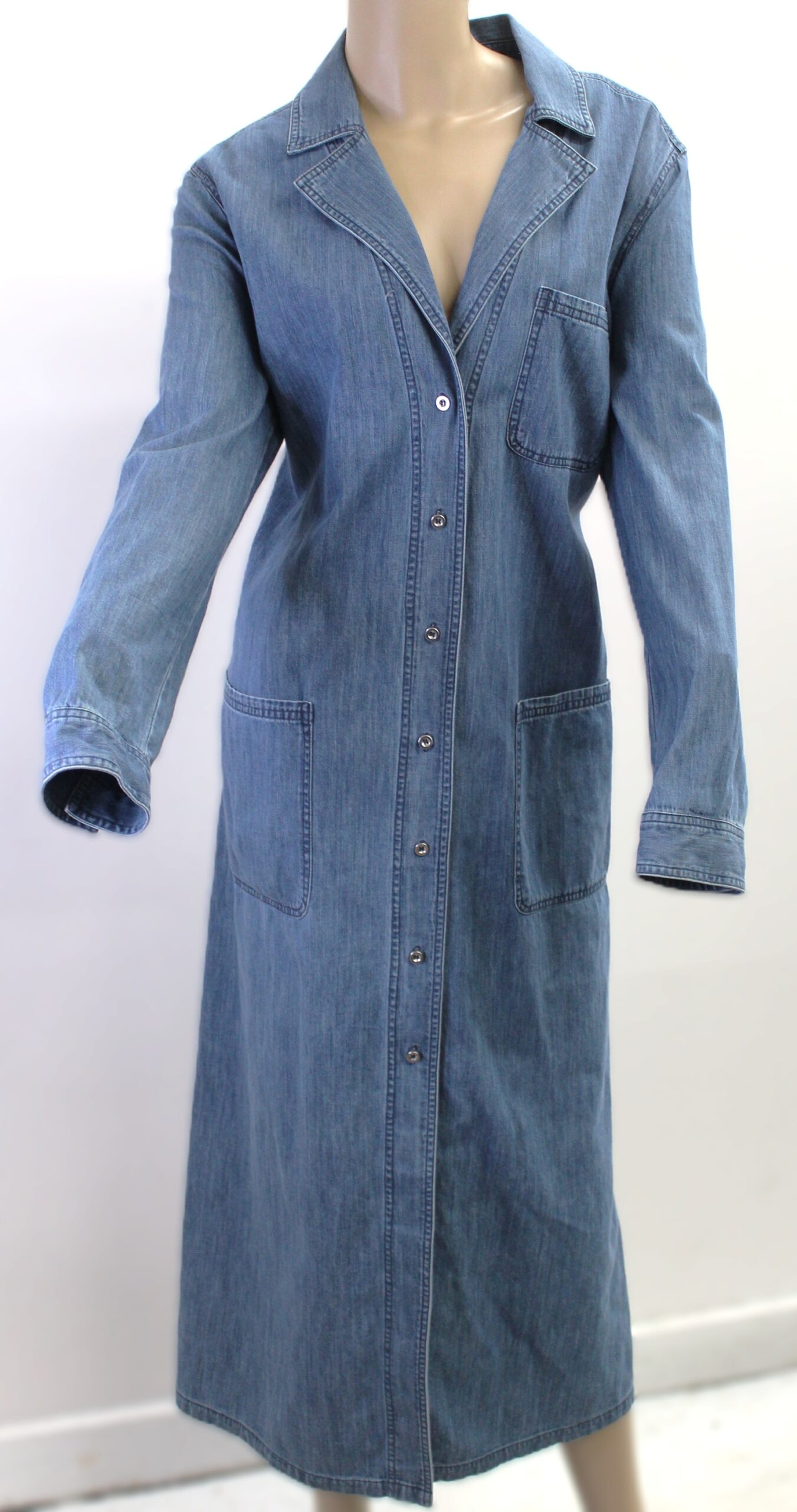 Treasure Bond Vintage Long Blue Denim Dress Size Large