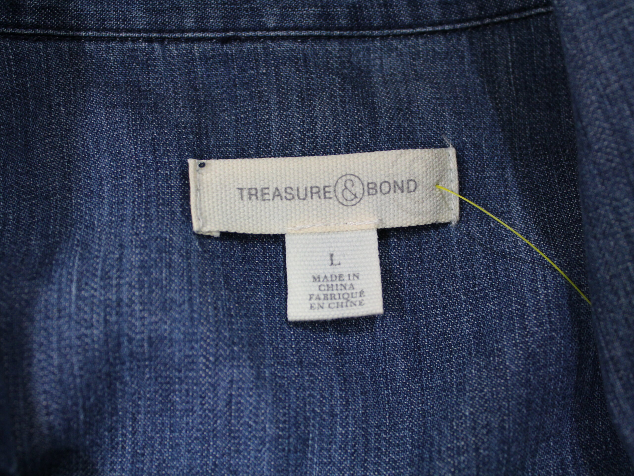 Treasure Bond Vintage Long Blue Denim Dress Size Large - Image 5