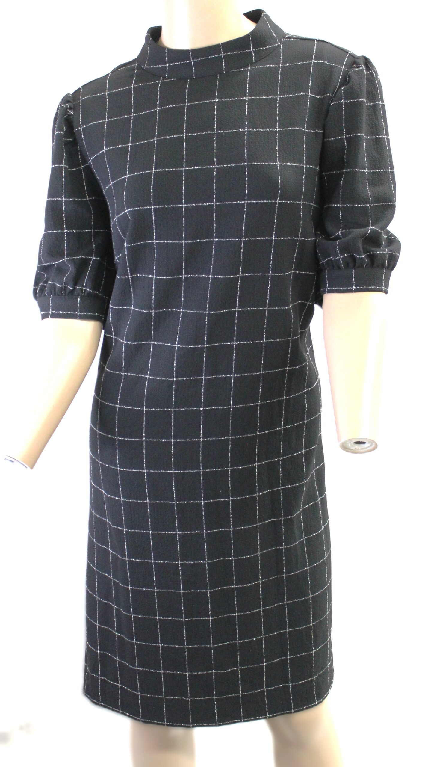 Loft Vintage Black A-line Short Sleeve Dress Size 14