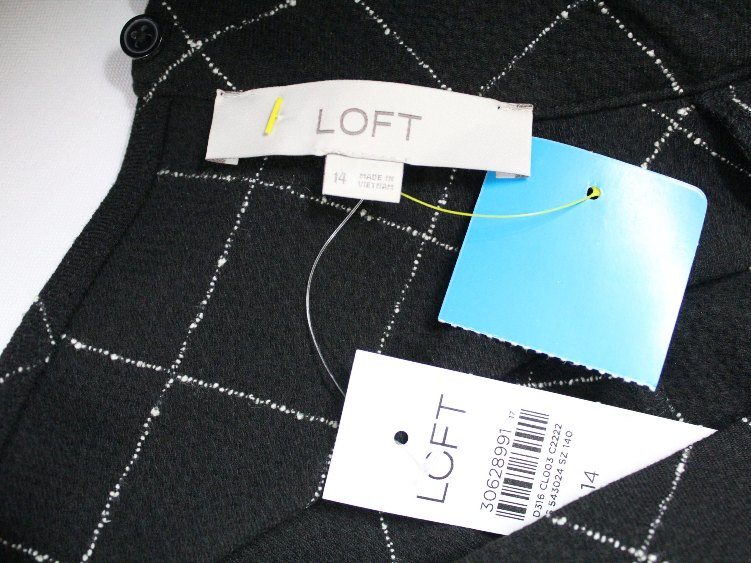 Loft Vintage Black A-line Short Sleeve Dress Size 14 - Image 4