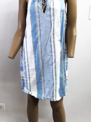 Lou & Grey Vintage Blue & White Summer Dress Size M