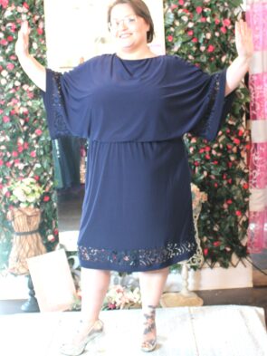 Jessica Howard Blue Blouson Dress Size 18W