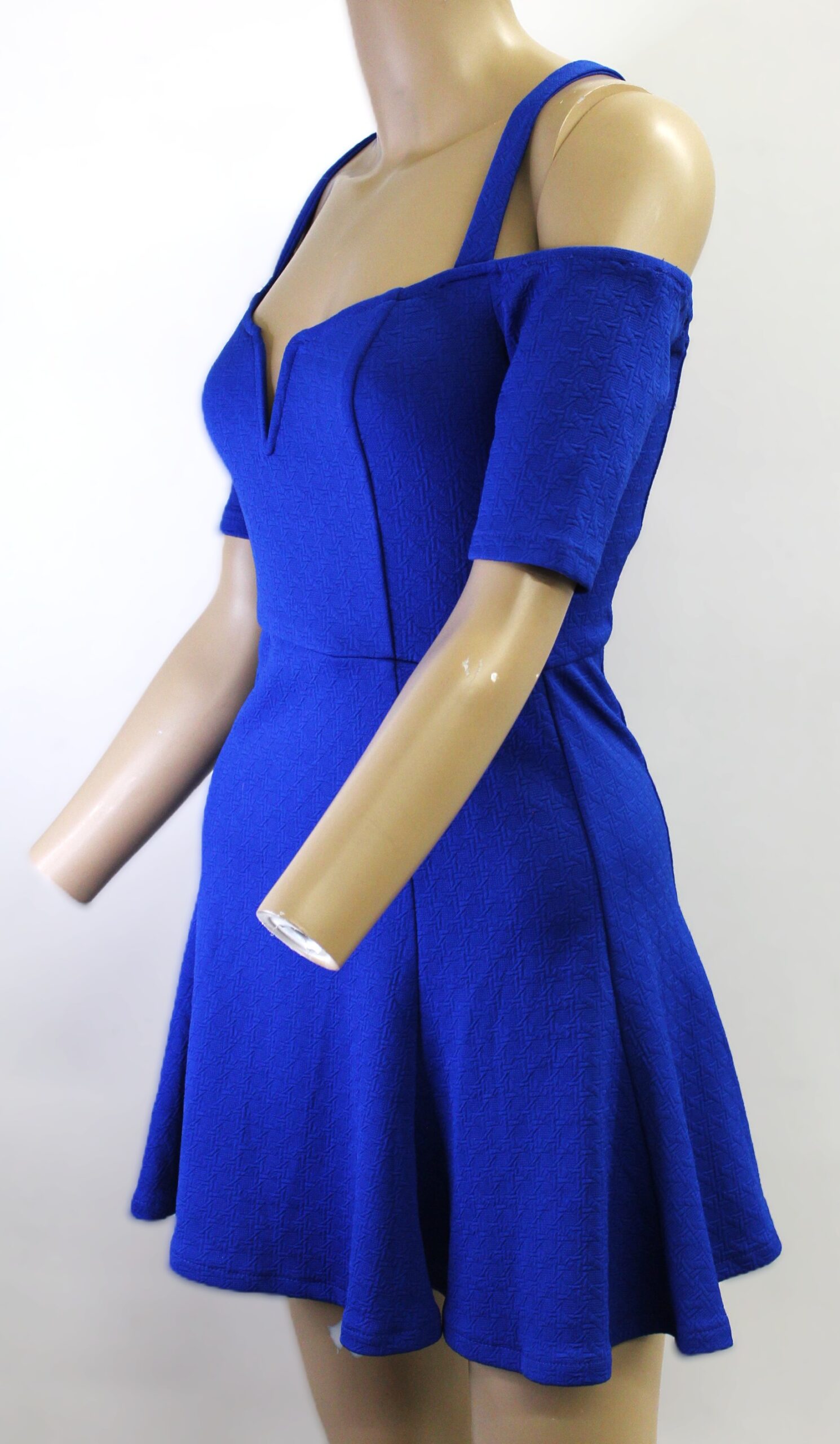 Mustard Seed Vintage Blue Cold Shoulder Dress Size S - Image 2