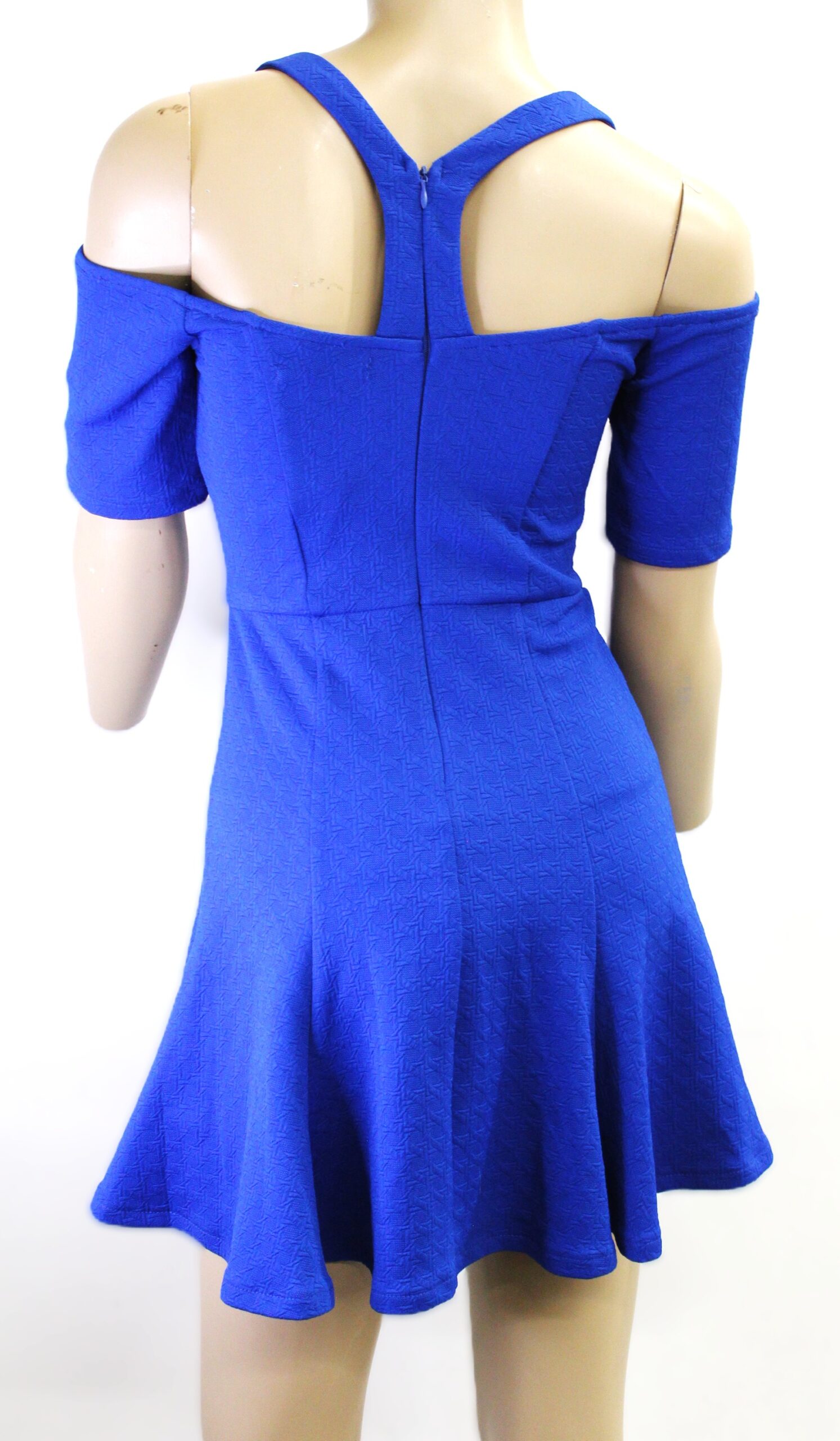 Mustard Seed Vintage Blue Cold Shoulder Dress Size S - Image 3