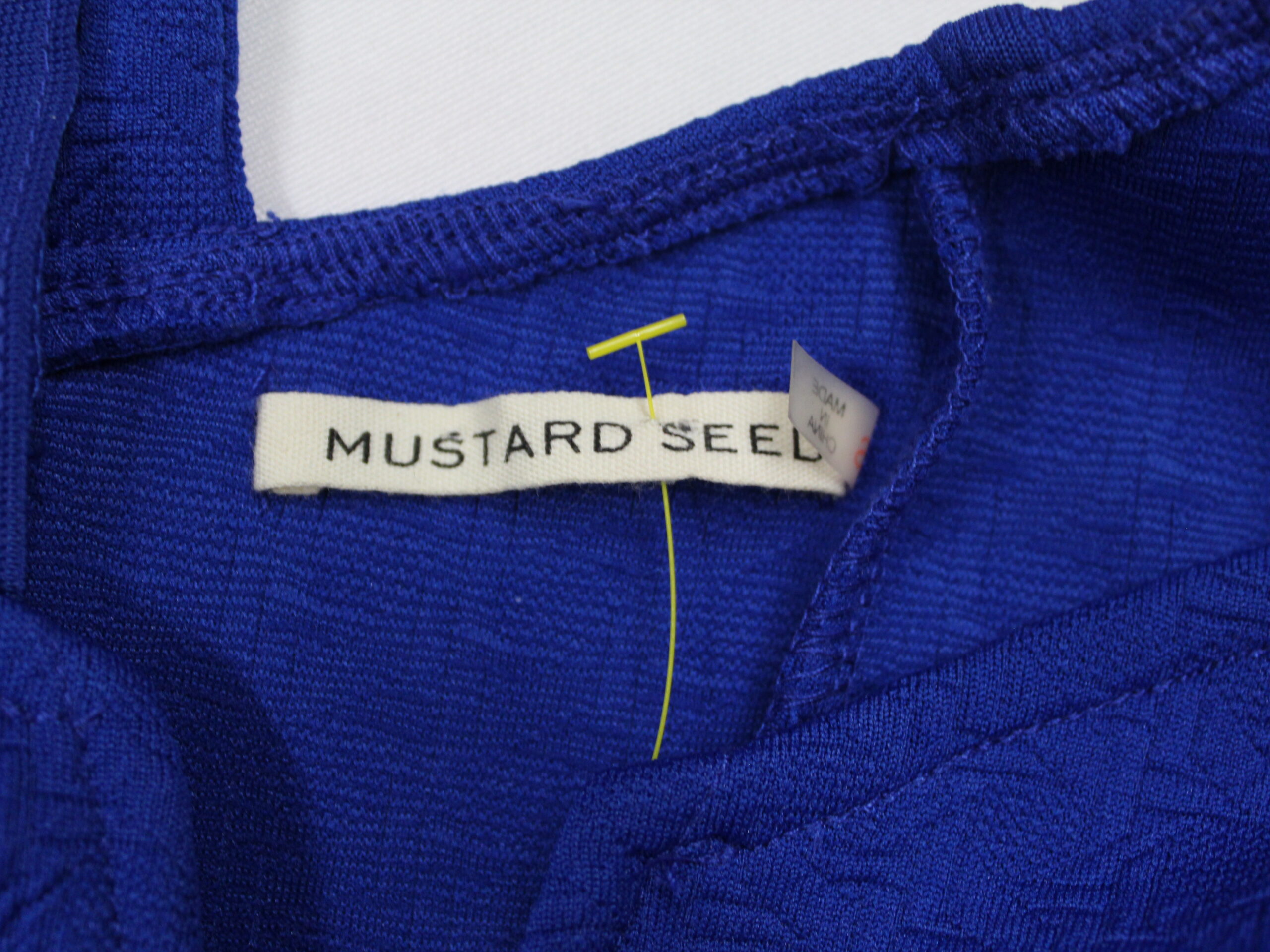 Mustard Seed Vintage Blue Cold Shoulder Dress Size S - Image 4