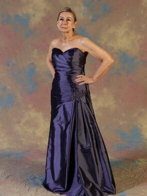 Jade Couture Plum Strapless Gown Size 8