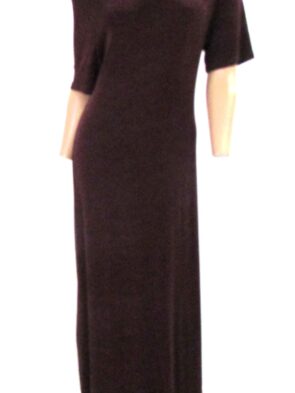 Carole Little Dresses, Vintage Dark Red V Neck Slip On Maxi Dress Size 8