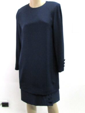 Stanley Platos Martin Ross Vintage  Blue Shift Dress Size 10