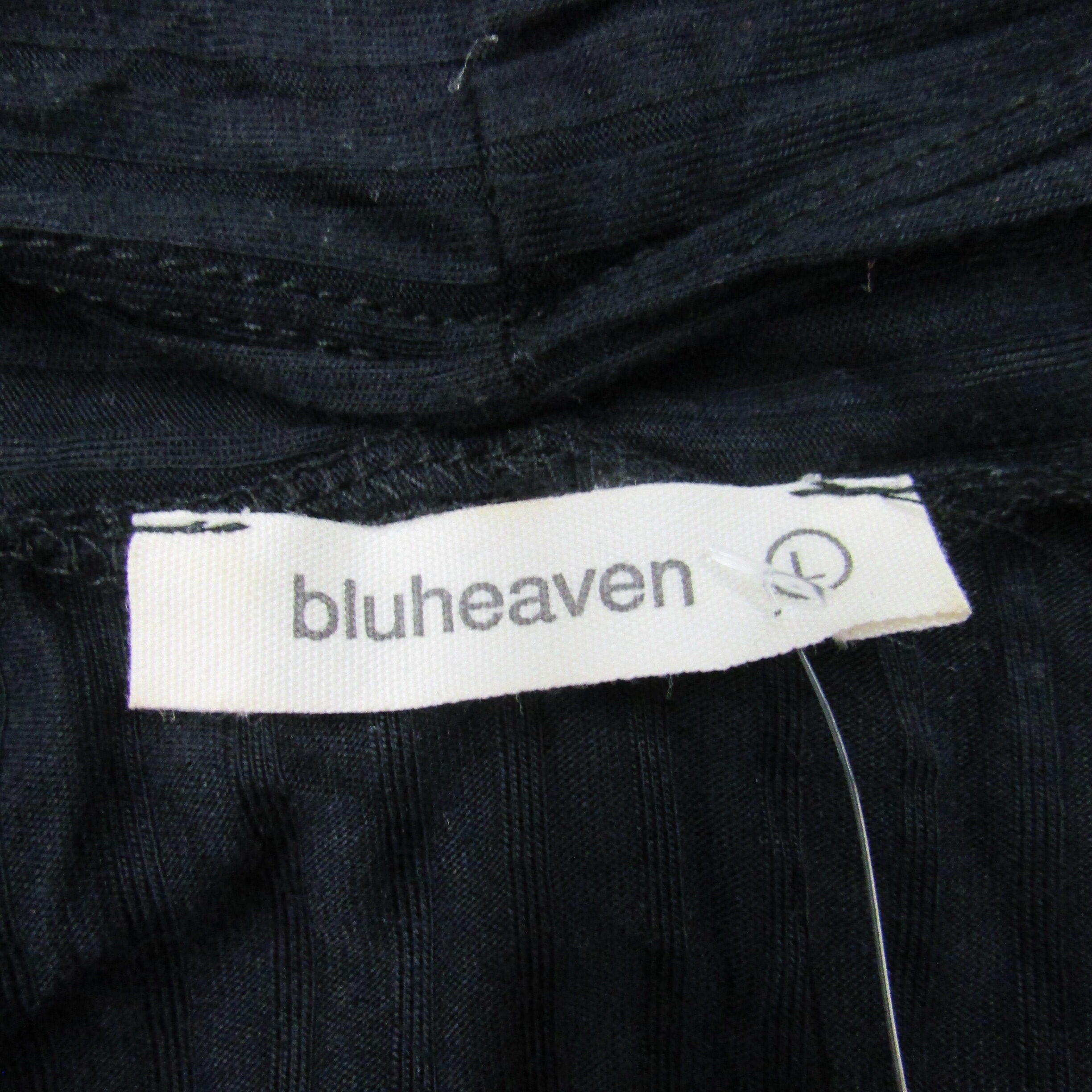 Blu heaven Long Black Sleeveless Sweater Vest Size L - Image 4