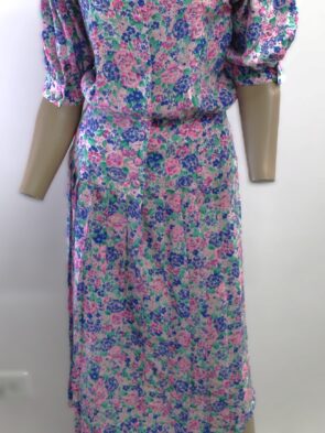Talbots Vintage Floral Short Sleeve Dress Size 2