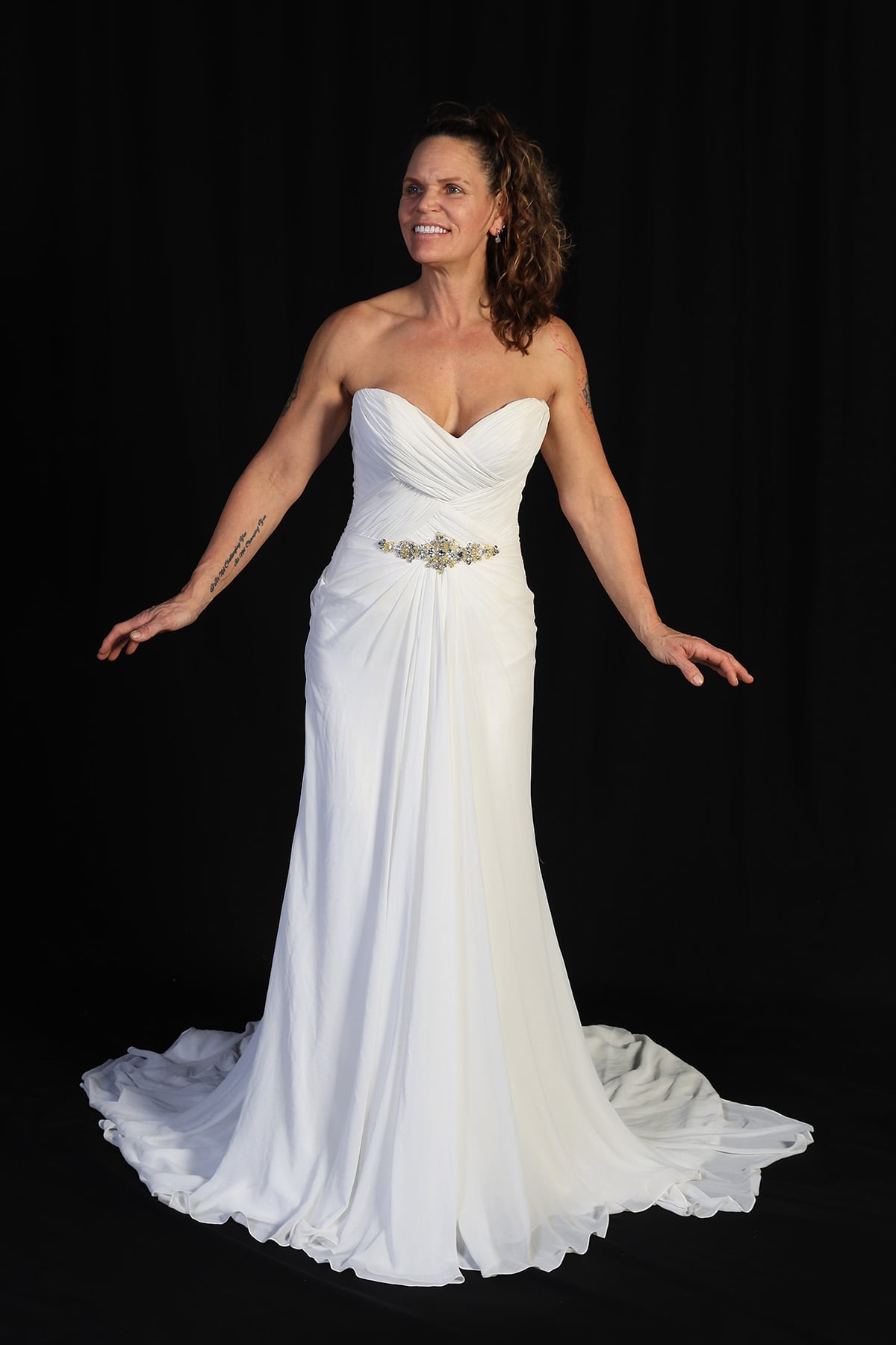 Rhapsody White Strapless Bridal gown Size 8