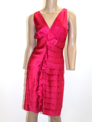 Jones New York Vintage Pink Dress w Layered Skirt Size 12