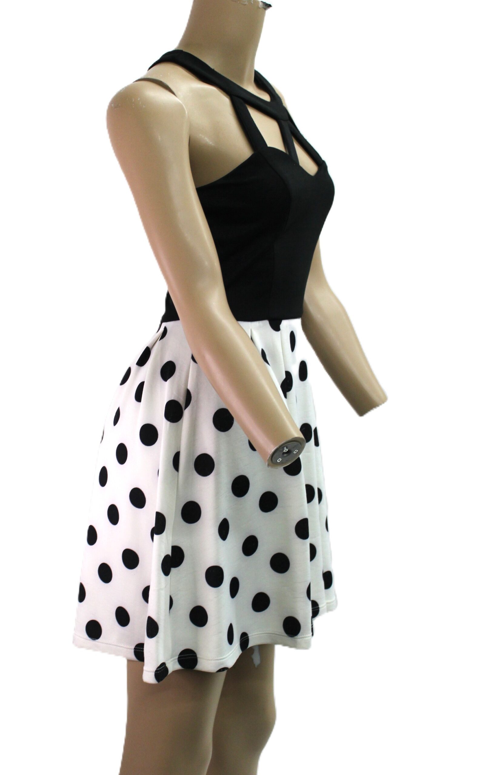 Crystal Doll Vintage Dress W Black Top and White Skirt w Black Dots Size 5 - Image 4