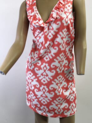 Mudpie Vintage Sleevless Dress w Ruffle Collar Size M