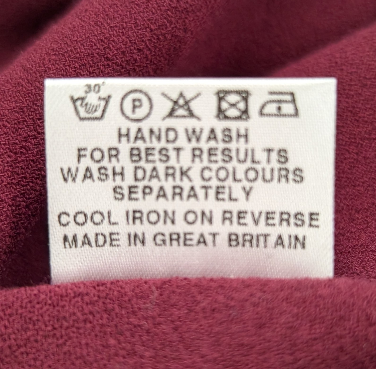 Mes Amies Boutique Vintage Maroon Dress w Slim Belt Size 12 - Image 2