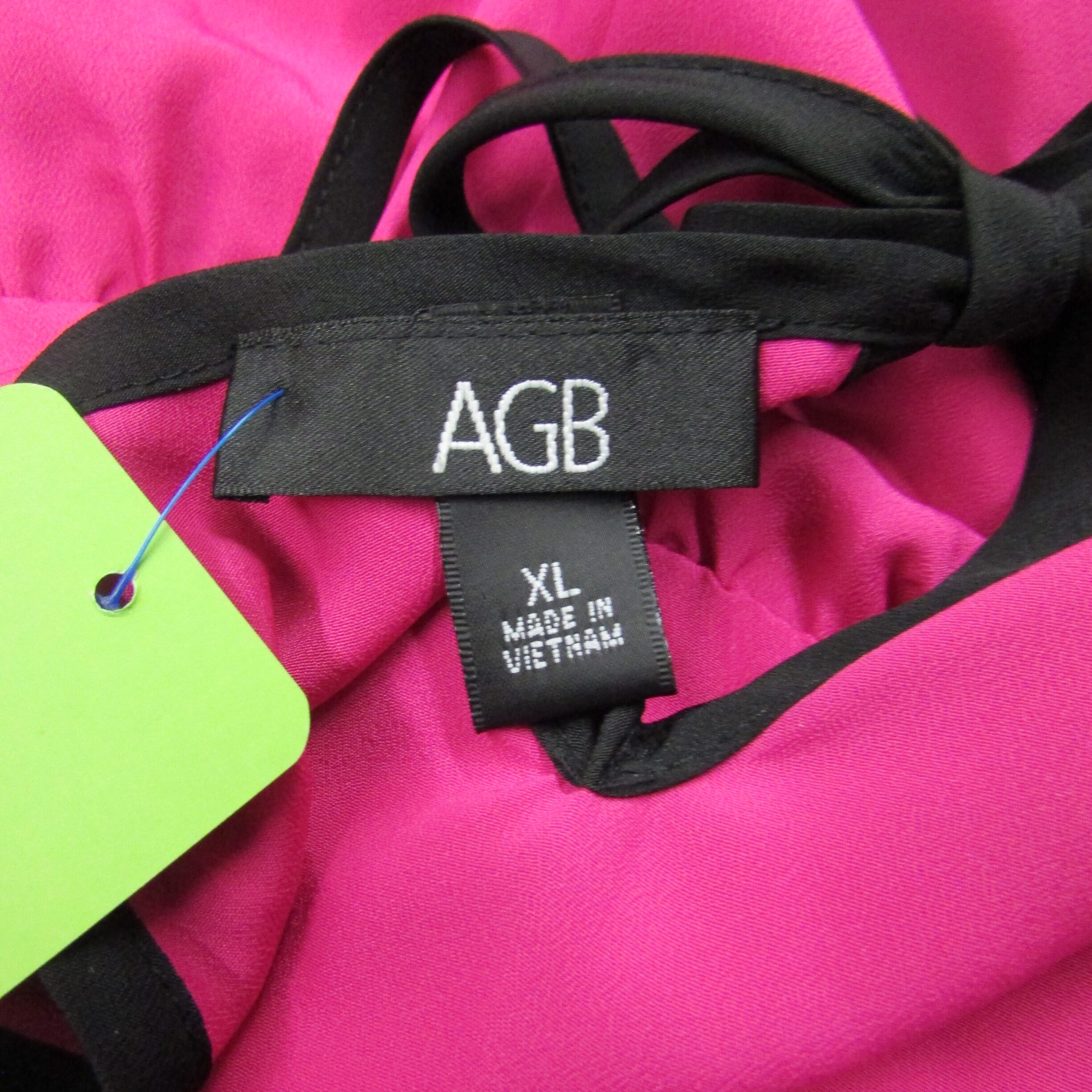 AGB Vintage Sleeveless Pink Dress w Braided Tie Size XL - Image 4