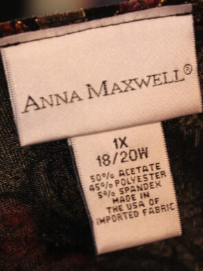 Anna Maxwell 2 Piece Dress w Floral Jacket Set Size 18W