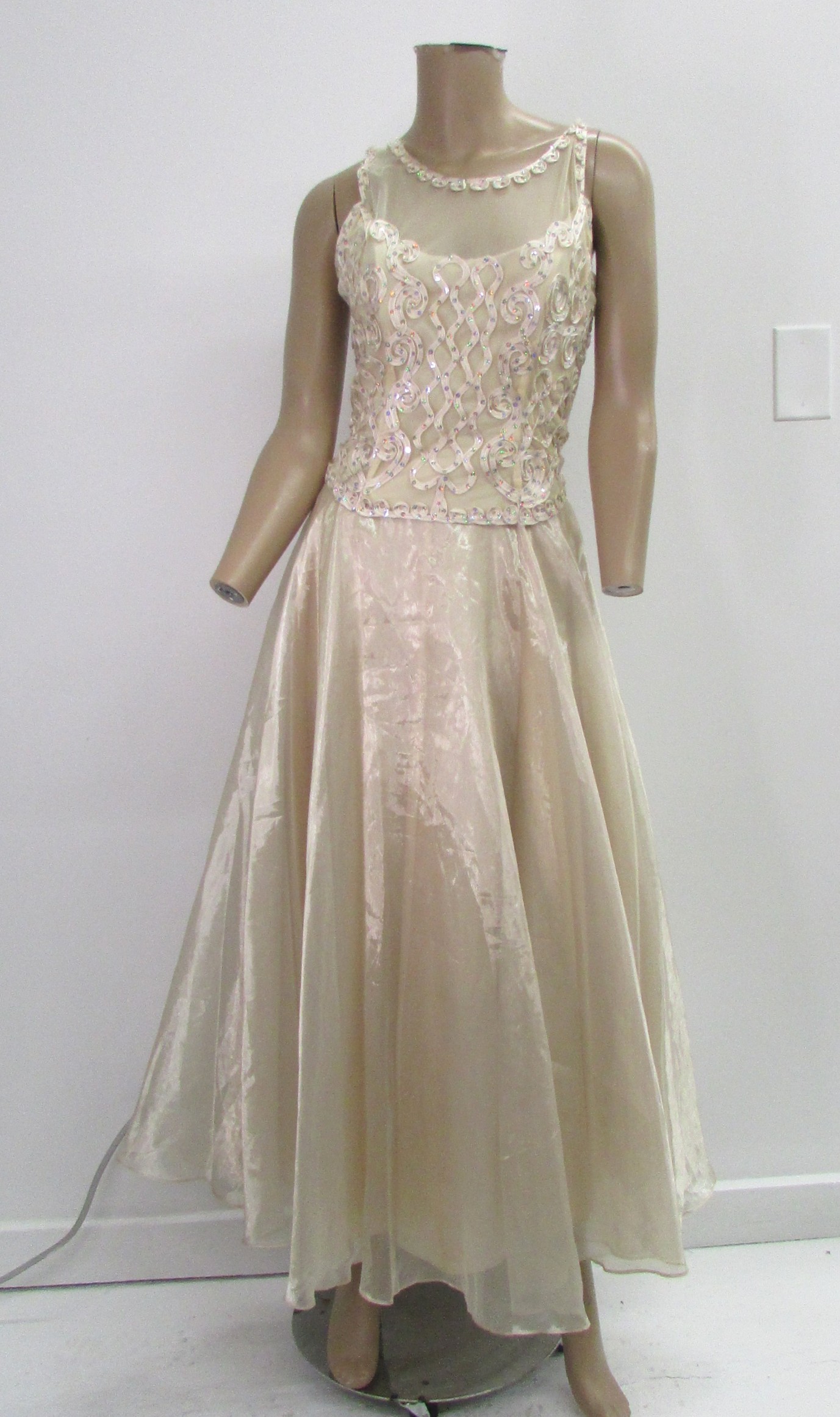 Poly USA Nude Vintage Y2K Prom Gowns Size S