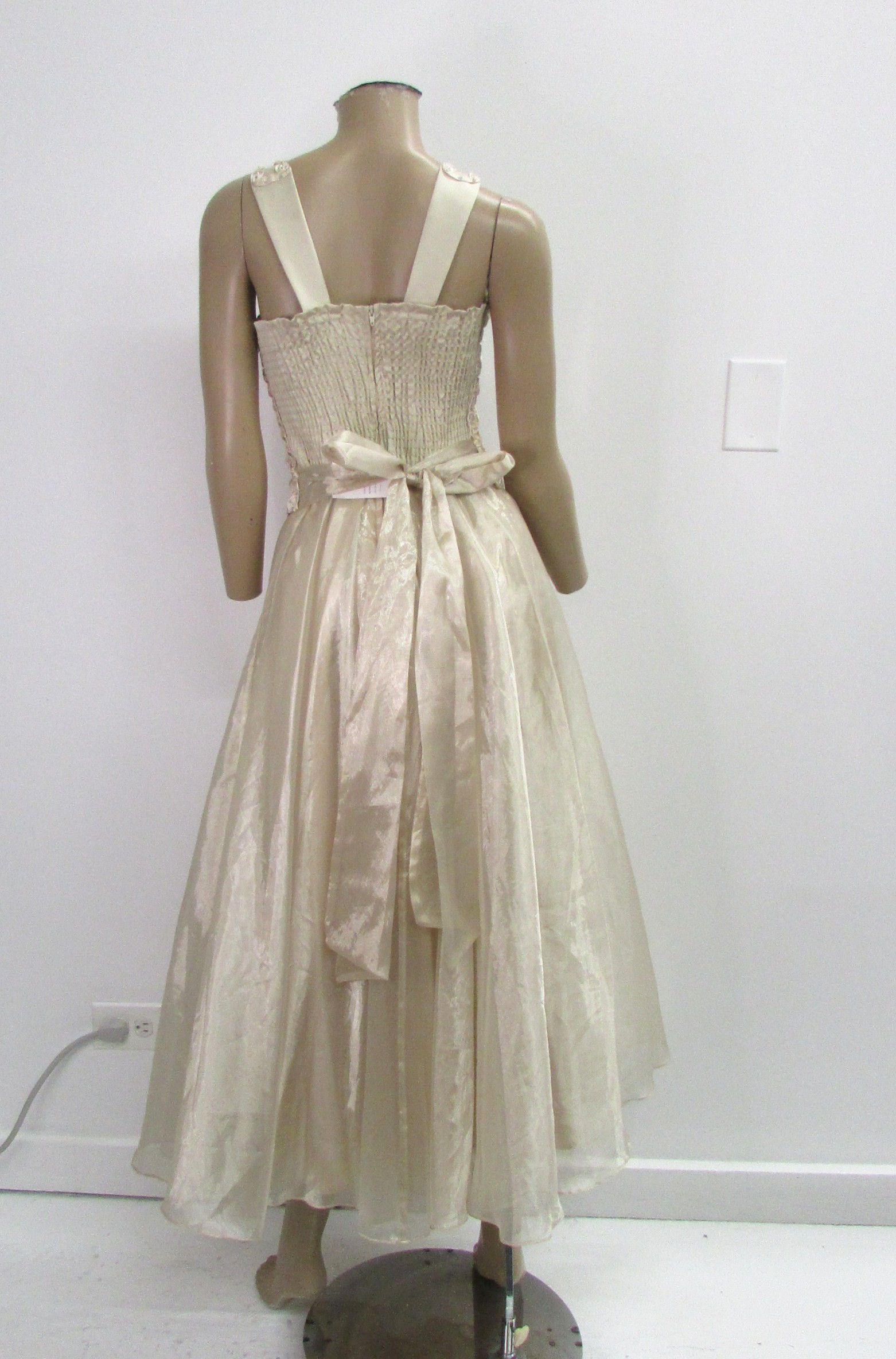 Poly USA Nude Vintage Y2K Prom Gowns Size S - Image 5