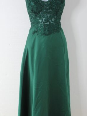 Blondie Nites Forest Green A-Line Gown Size 9