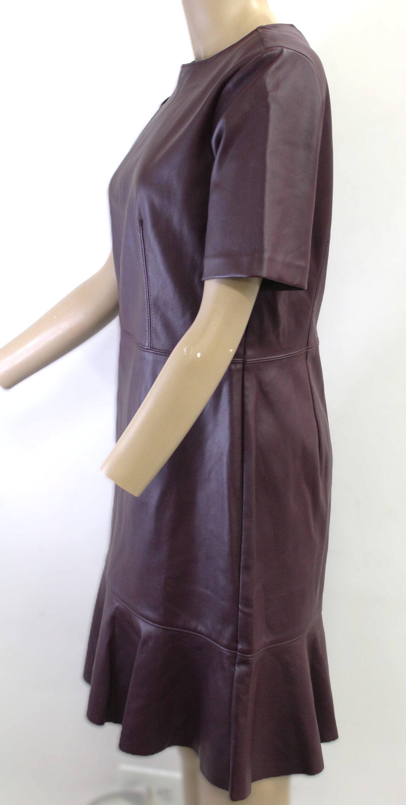 Ann Taylor Vintage Short Sleeve Imitation Leather Dress Size 4 - Image 2