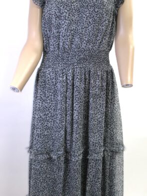 1 State Black & White Dress Size L