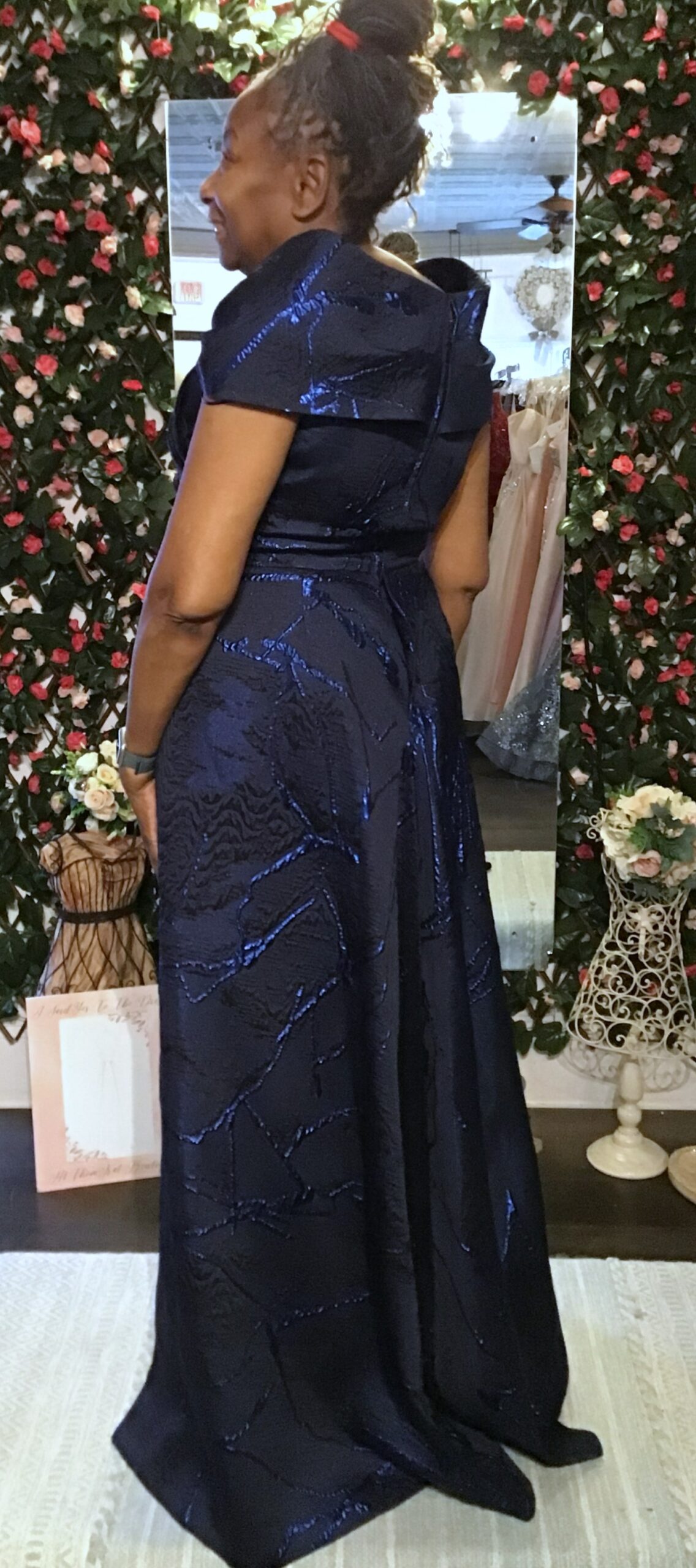 Rickie Freedman Teri Jon Multi Shades of Blue Gown Size 10 NWT - Image 4