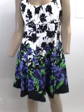 Jessica Howard Vintage Sleeveless Floral Print Dress Size 12P