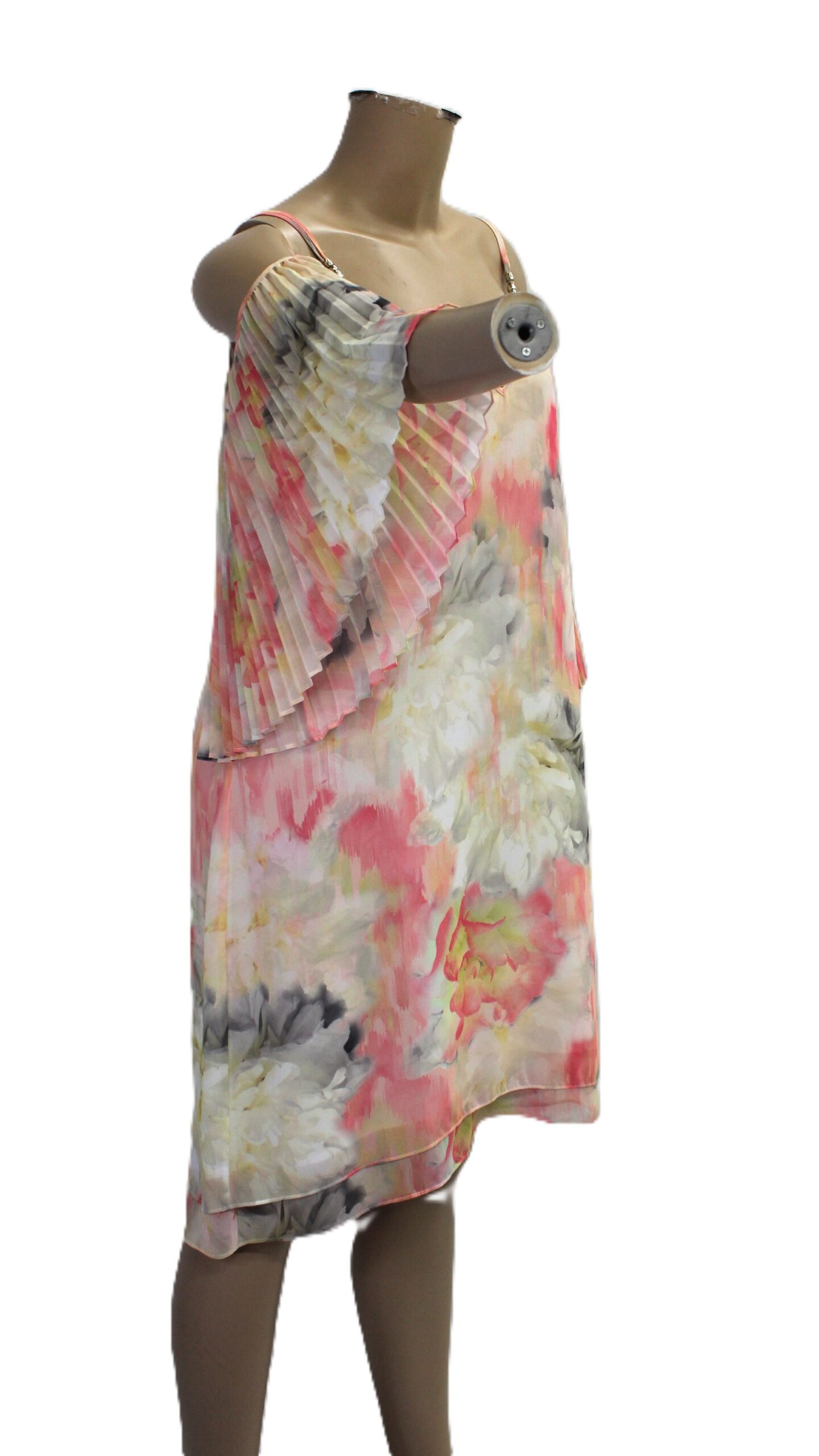 White House Black Market Multicolor Spaghetti Strap w Sleeves Dress Size 12 - Image 2