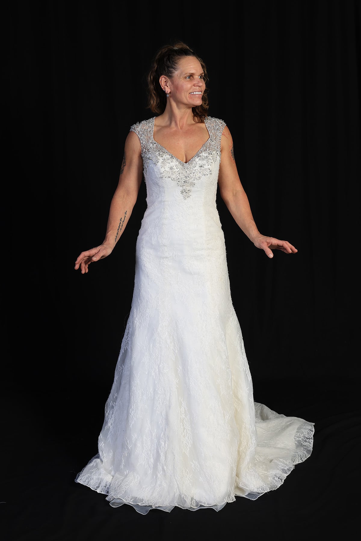 Mori Lee by Madeline Gardner Ivory Silver Bridal Gown Size 10